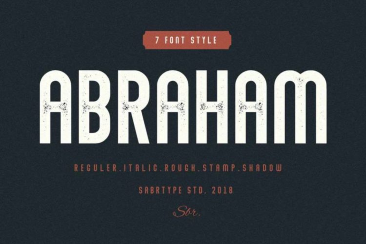 Abraham Font Family - Low Cost Fonts