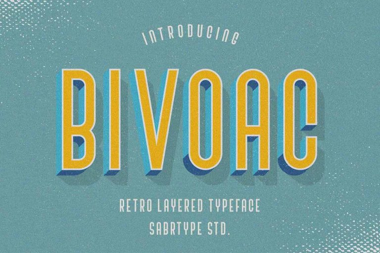 Bivoac Font Layered - Low Cost Fonts