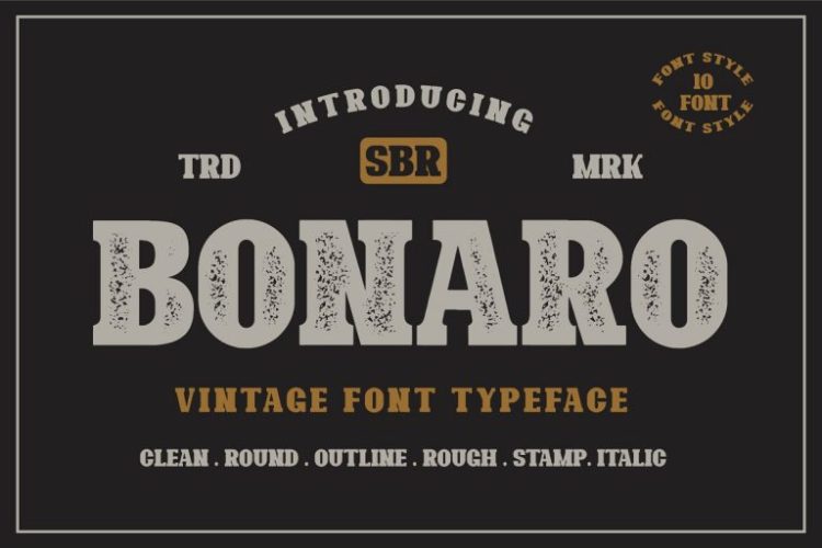 Bonaro Vintage Font - Low Cost Fonts